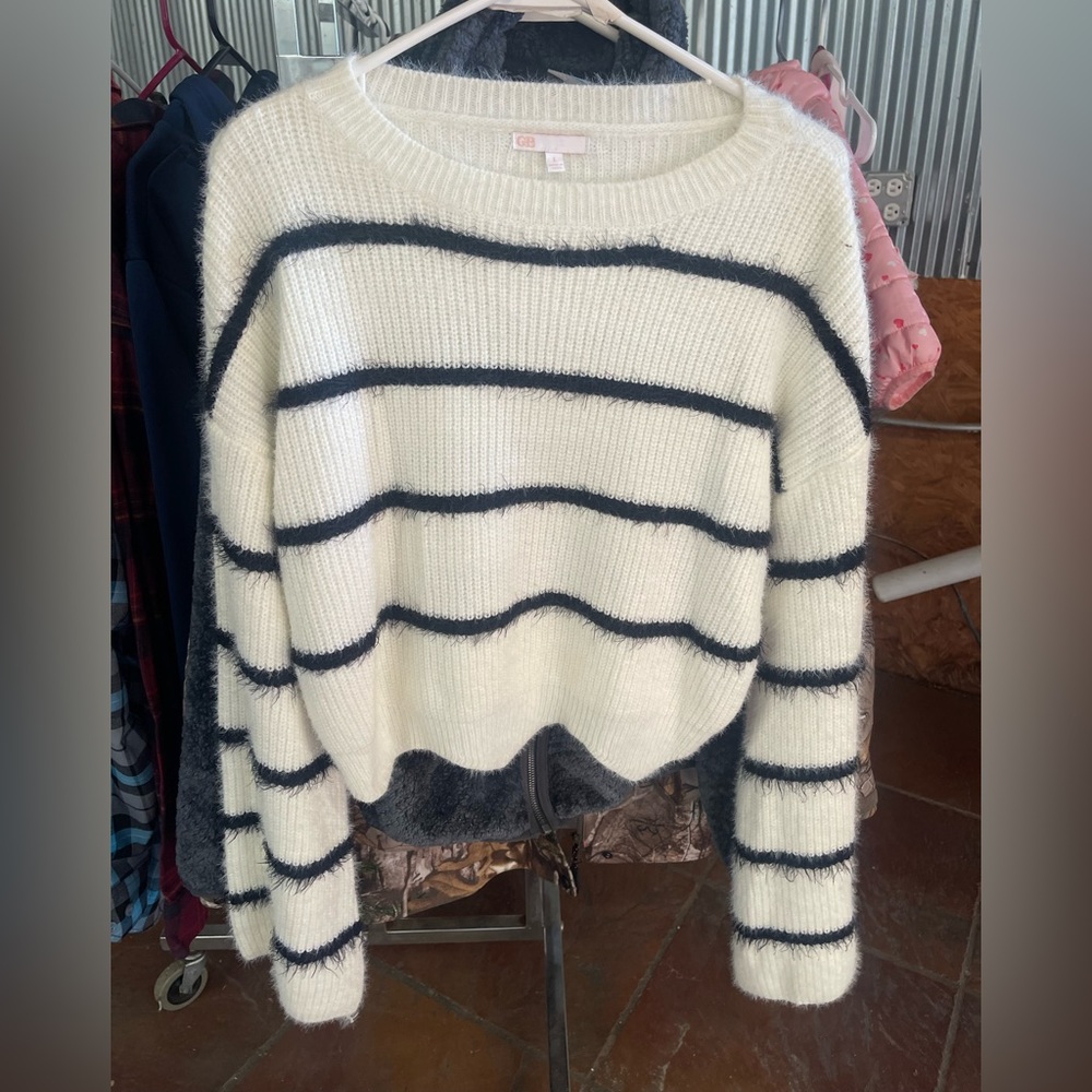 GB girls striped sweater, large. Worn once.